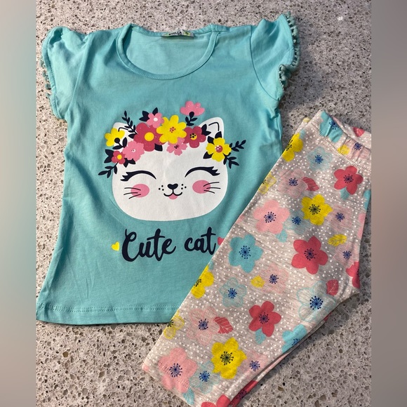 Beautiful Cute Cat Set. Brand new. 100% premium cotton.Sizes 4Y, 5Y, 6Y - Picture 3 of 8